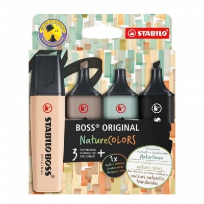 Naturecolors - evidenziatore boss original colore assortiti tipo punta scalpello