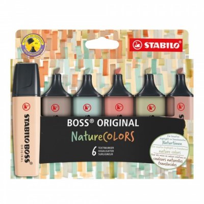 Naturecolors - evidenziatore boss original colore assortiti tipo punta scalpello