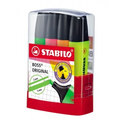 STABILO Evidenziatore BOSS PARADE, inchiostro a base d'acqua - 2-5mm - Assortiti