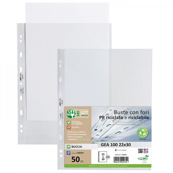 Buste forate gea 22x30cm colore trasparente