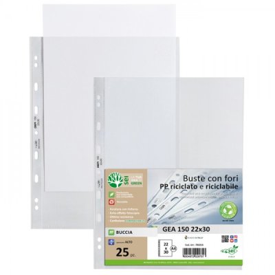 Buste forate gea 22x30cm colore trasparente