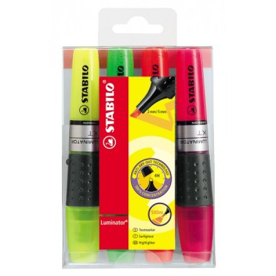 Evidenziatore luminator colore assortiti tipo punta scalpello