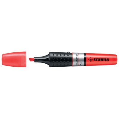 Evidenziatore luminator colore rosso tipo punta scalpello