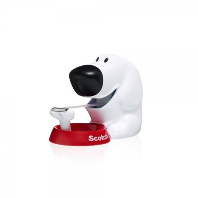 Dispenser a forma di cane colore bianco, nero