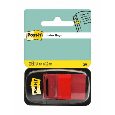 Segnapagina post-it 680-1 25,4x43,6mm colore rosso