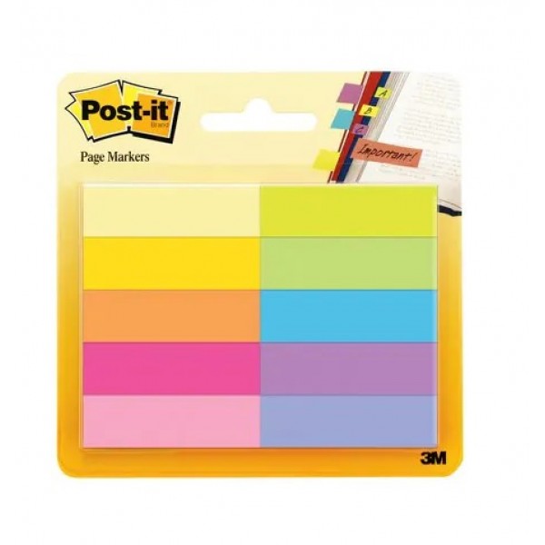 Segnapagina post-it in carta index 12,7x44,4mm colore assortiti