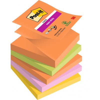 Foglietti post-it super sticky foglietti colorati r330-5ss boost 76x76mm colore assortiti