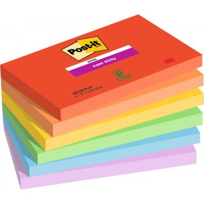 Foglietti post-it super sticky 622 playful 76x76mm colore assortiti