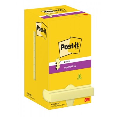 Foglietti post-it super sticky giallo canary r330-12ss 76x76mm colore giallo canary