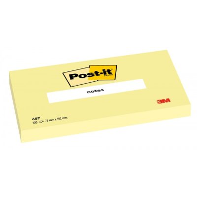 Foglietti post-it giallo canary 657 76x102m colore giallo canary