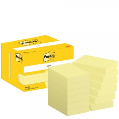 Foglietti post-it giallo canary 656 51x76mm colore giallo canary