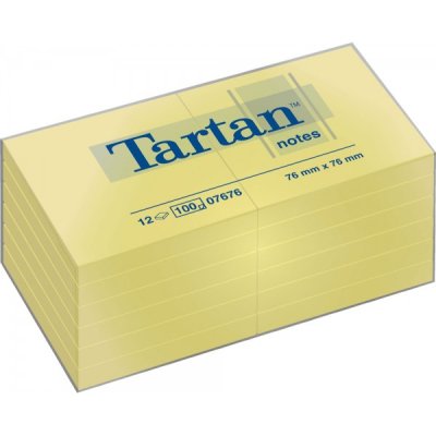Blocchetto memo 3M Tartan 07676 76x76 mm giallo pastello