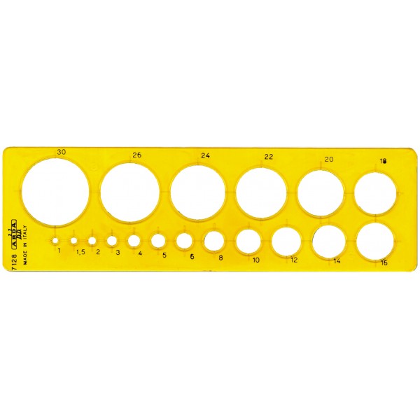 Maschera per cerchi con smusso 1/30mm colore arancione trasparente
