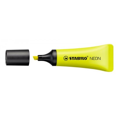 Evidenziatore neon colore giallo tipo punta scalpello