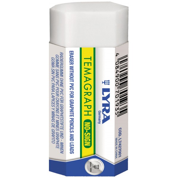 Maxi gomma temagraph no-sign colore bianco