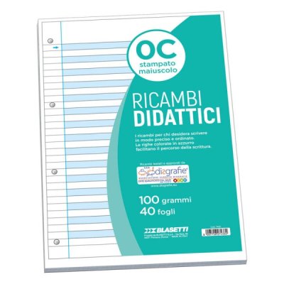 Ricambi forati per disgrafia colore bianco grammatura 100gr