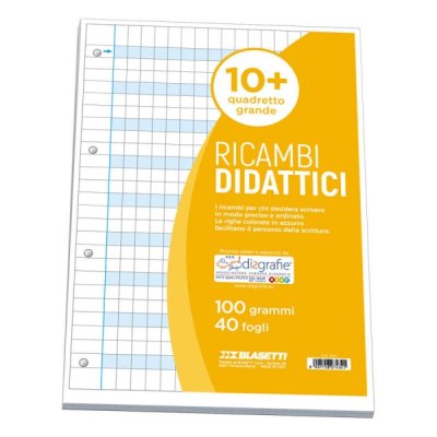 Ricambi forati per disgrafia colore bianco grammatura 100gr