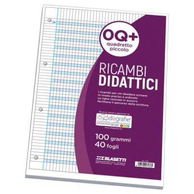 Ricambi forati per disgrafia colore bianco grammatura 100gr