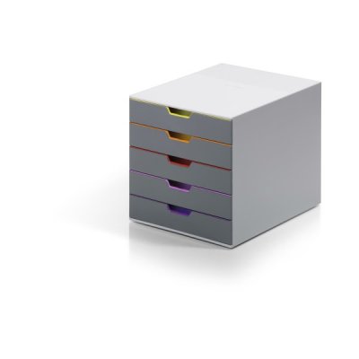 Cassettiera varicolor 5 cassetti colore colori assortiti colore grigio colore assortiti